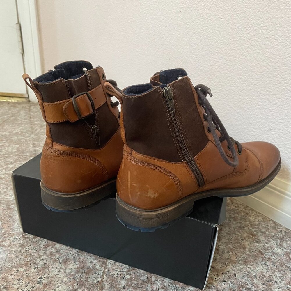 Aldo Men's Brown Leather Constantine Lace-Up Boot - Picture 7 of 8